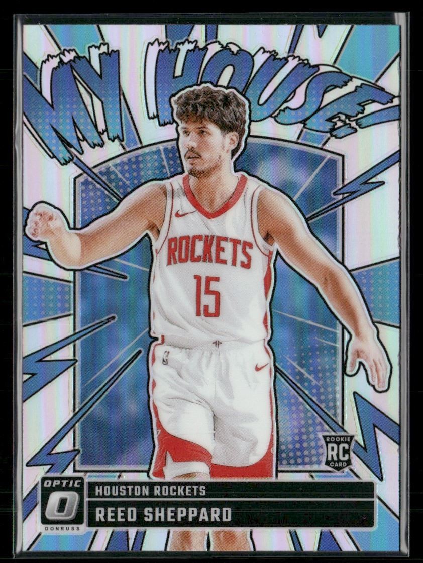 Reed Sheppard 2024-25 Donruss Optic My House Holo Prizm Rookie Houston Rockets