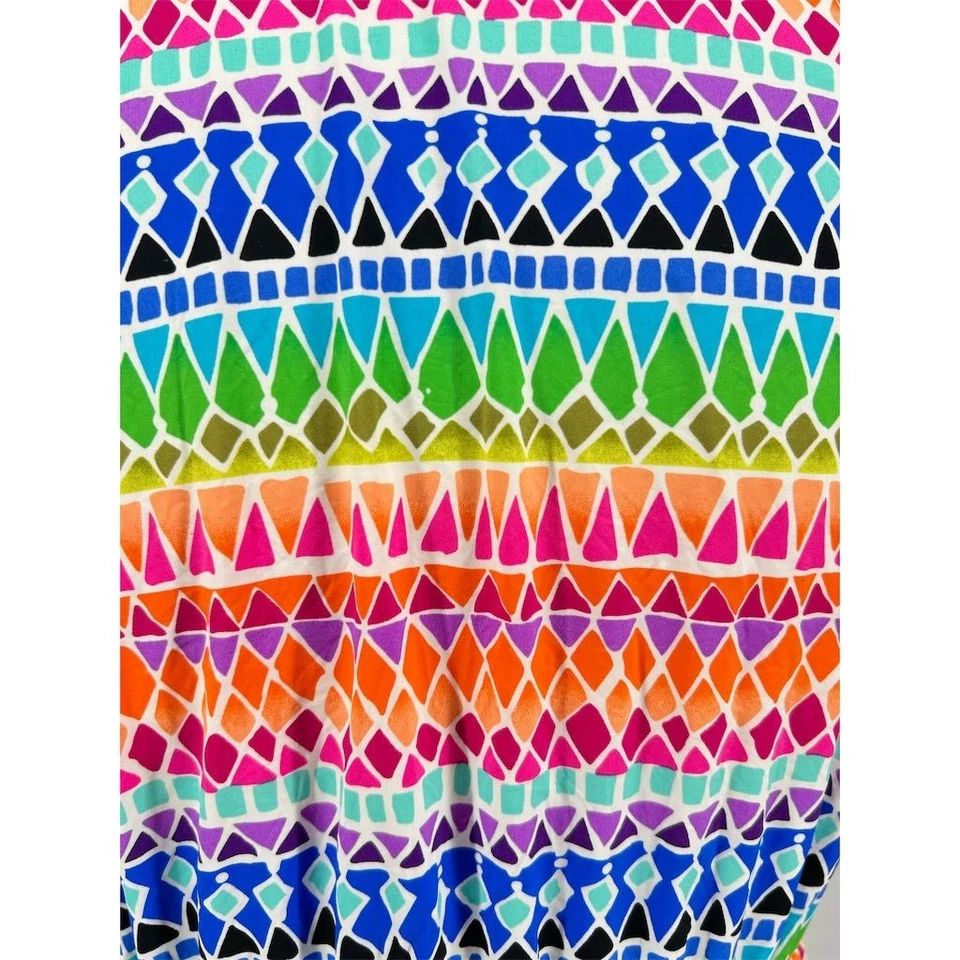 Top túnica para mujer La Blanca multicolor geométrica para nadar M Foto 4 de 4