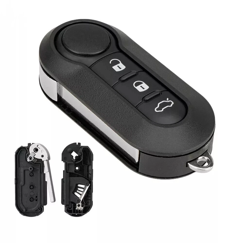 3 Button Flip Key Fob Case Shell for Fiat 500 L Ducato Doblo Punto Bravo Panda