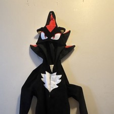 Hooded Sonic Shadow Costume Complete Outfit Black Red White