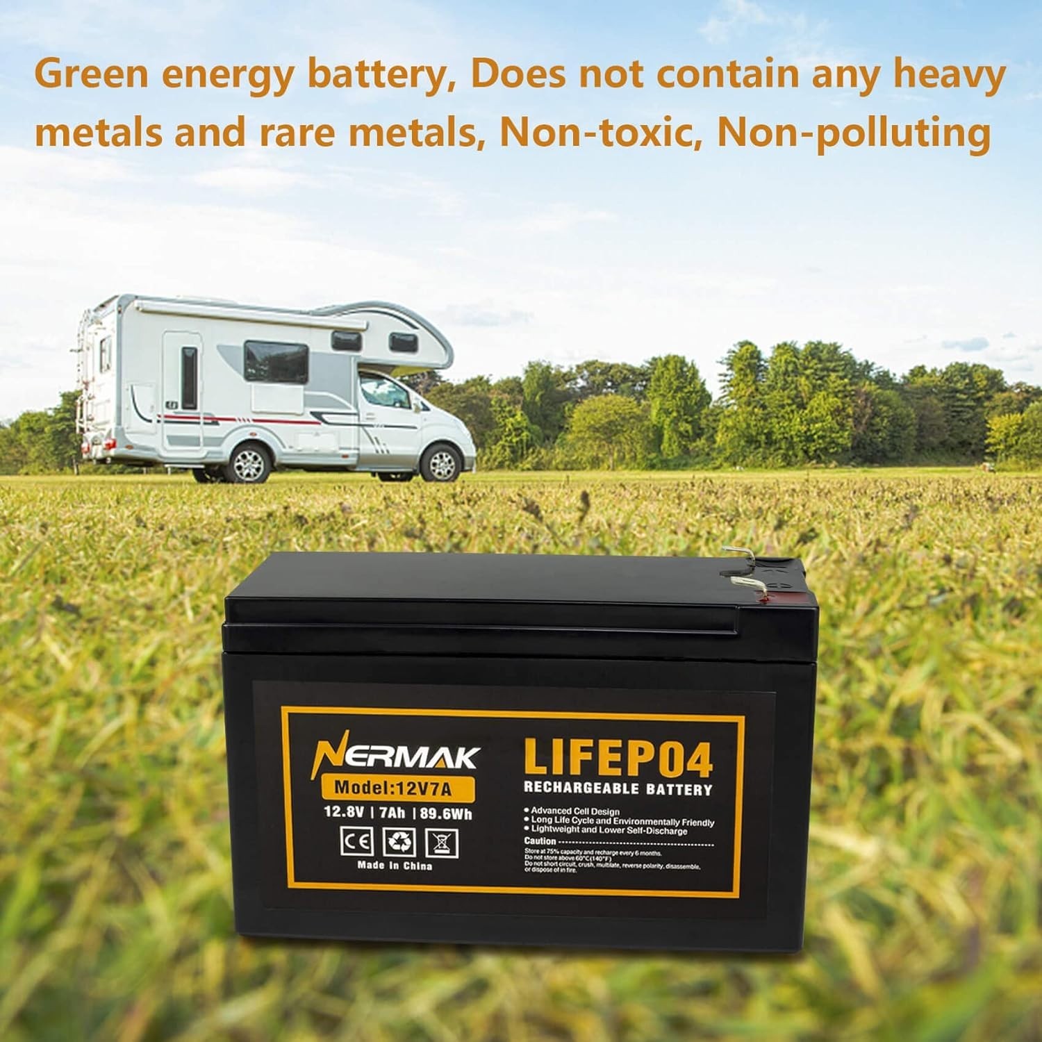 h 7.2Ah Lithium LiFePO4 Battery 2 Pack, 2000+ Cycles Lithium Iron Phosphate R...