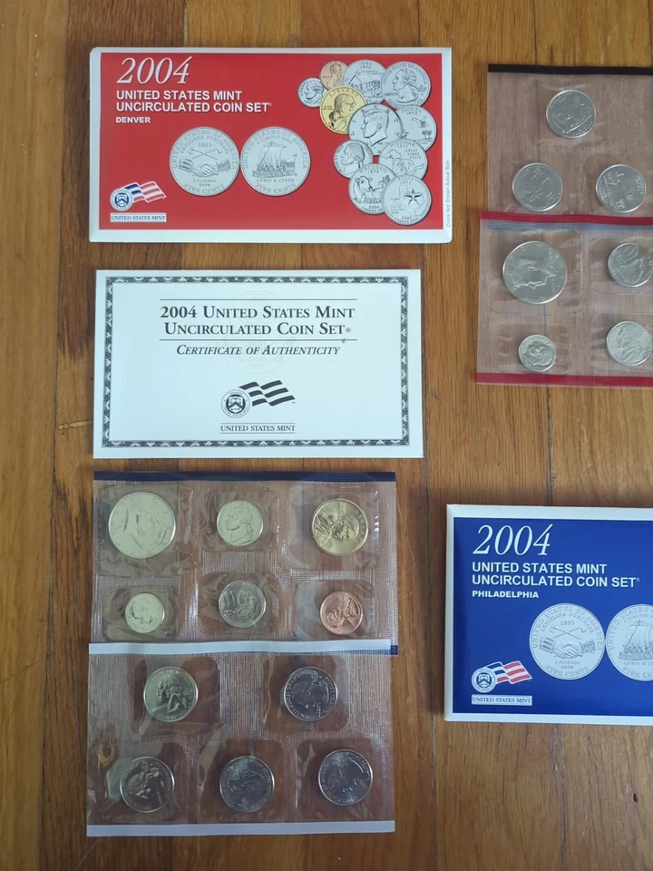 NEW 2004 United States Mint Uncirculated Coin Set Philadelphia & Denver US COA - Image 3 of 4