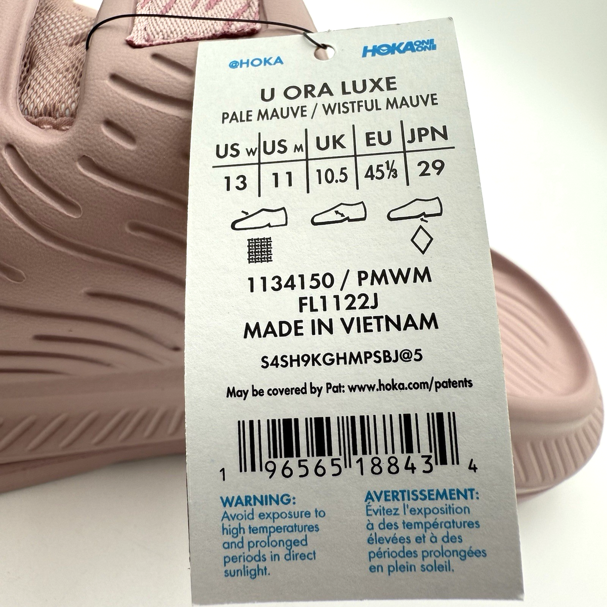NEW Hoka One One Ora Luxe Recovery Slide Sandals Men\'s Pale Mauve / Wistful Hoka Hoka All Gender ORA LUXE PALE MAUVE / WISTFUL MAUVE main image 2