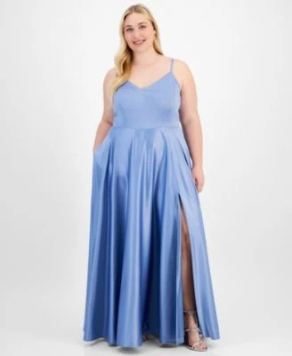 B Darlin Trendy Plus Size Satin 791841612667 SQUARE 18 RT $129.0