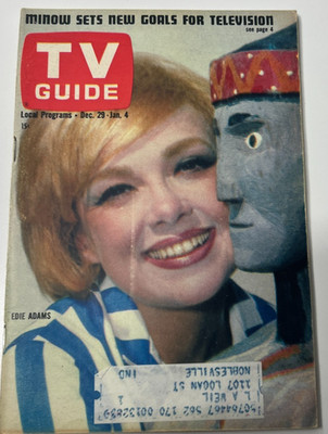 TV Guide 1962 Dec 29 EDIE ADAMS Fess Parker HAL SMITH Otis SHARI LEWIS
