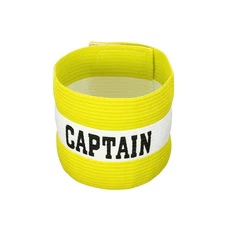 4 Pack Captain's Armband Elastic Arm Band for Soccer Team Training Yellow
