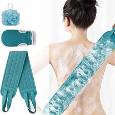 Exfoliating Body Scrubber Set Back Scrubber Bath Glove Loofah Sponge