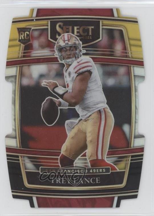 2021 Panini Select Concourse Black & Gold Prizm Die-Cut Trey Lance #45 0jk3