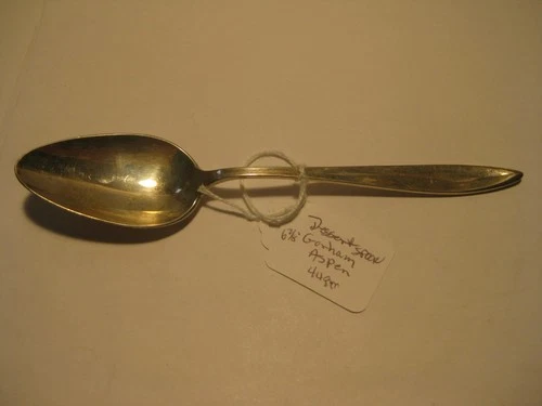 Vintage Gorham 6 7/8" Sterling Silver Dessert Spoon Aspen 40 Grams