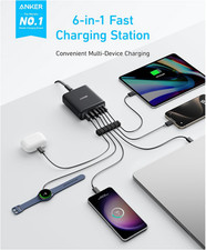Anker 6-in-1 Desktop Charger 112W Multi-Port Charging Station USB-C Fast Charge