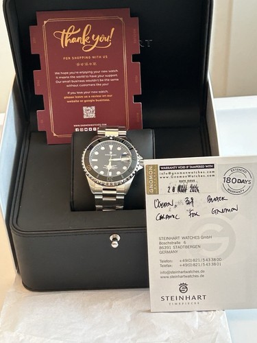 Steinhart Ocean 39 Black Ceramic For Gnomon - Picture 2 of 12