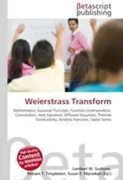 Lambert M. Surhone (U. A.) | Weierstrass Transform | Taschenbuch | Englisch-image