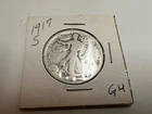 1917-S Liberty Walking Liberty Half dollar, Circulated Coin, Original, Nice