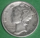 1943 D MERCURY 90% Silver DIME "XF" Collection Coin US Coins 10c w/Free Shipping