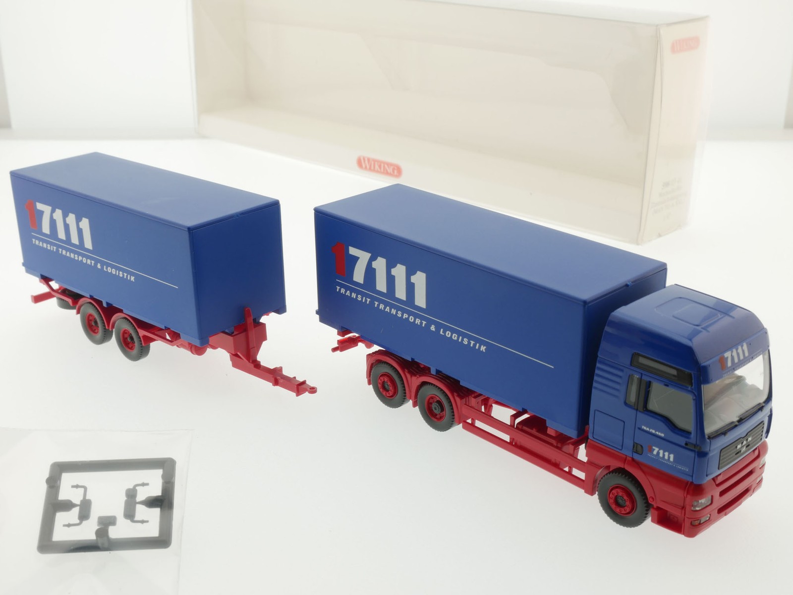 Wiking 5980341 Man Tg Swap Body Central Axle Trailer Mint! Ovp 1704-24-4
