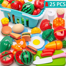Cutting Play Food Toy for Kids   Kitchen Pretend Fruit  Veg Educational Gift  