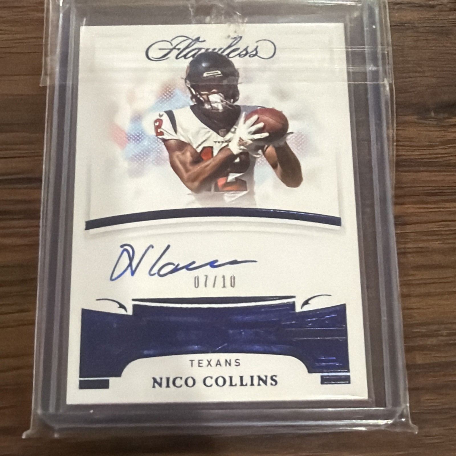 NICO COLLINS Rookie Auto 2021 Flawless Signatures Purple Holo Foil /15 RC