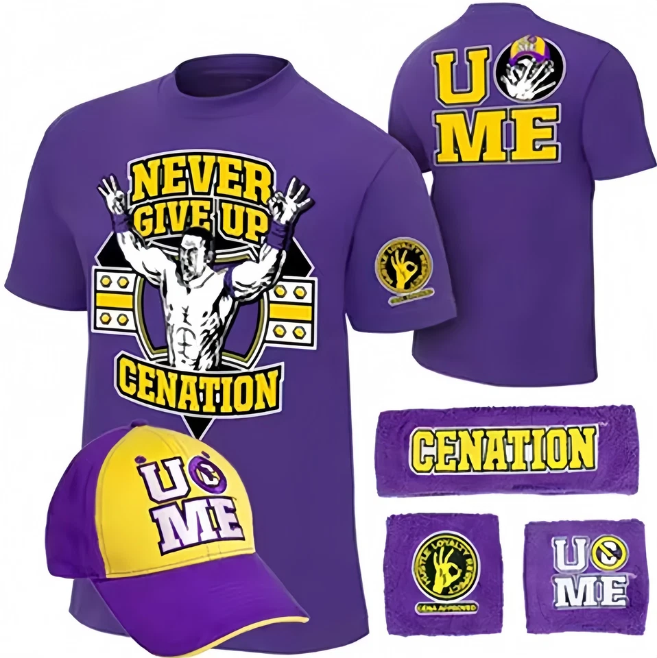 Hat T-shirt Wristbands for John Cena Costume jogger mens children boys gift - image 4 of 4
