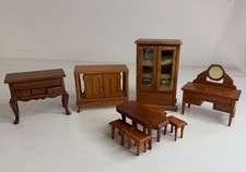Antike Puppenhaus Möbel Holz Handarbeit 