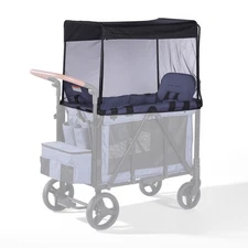 Mosquito Net Cover for W2 Stroller Wagon, Mosquito Net with WONDERFOLD W2, Black