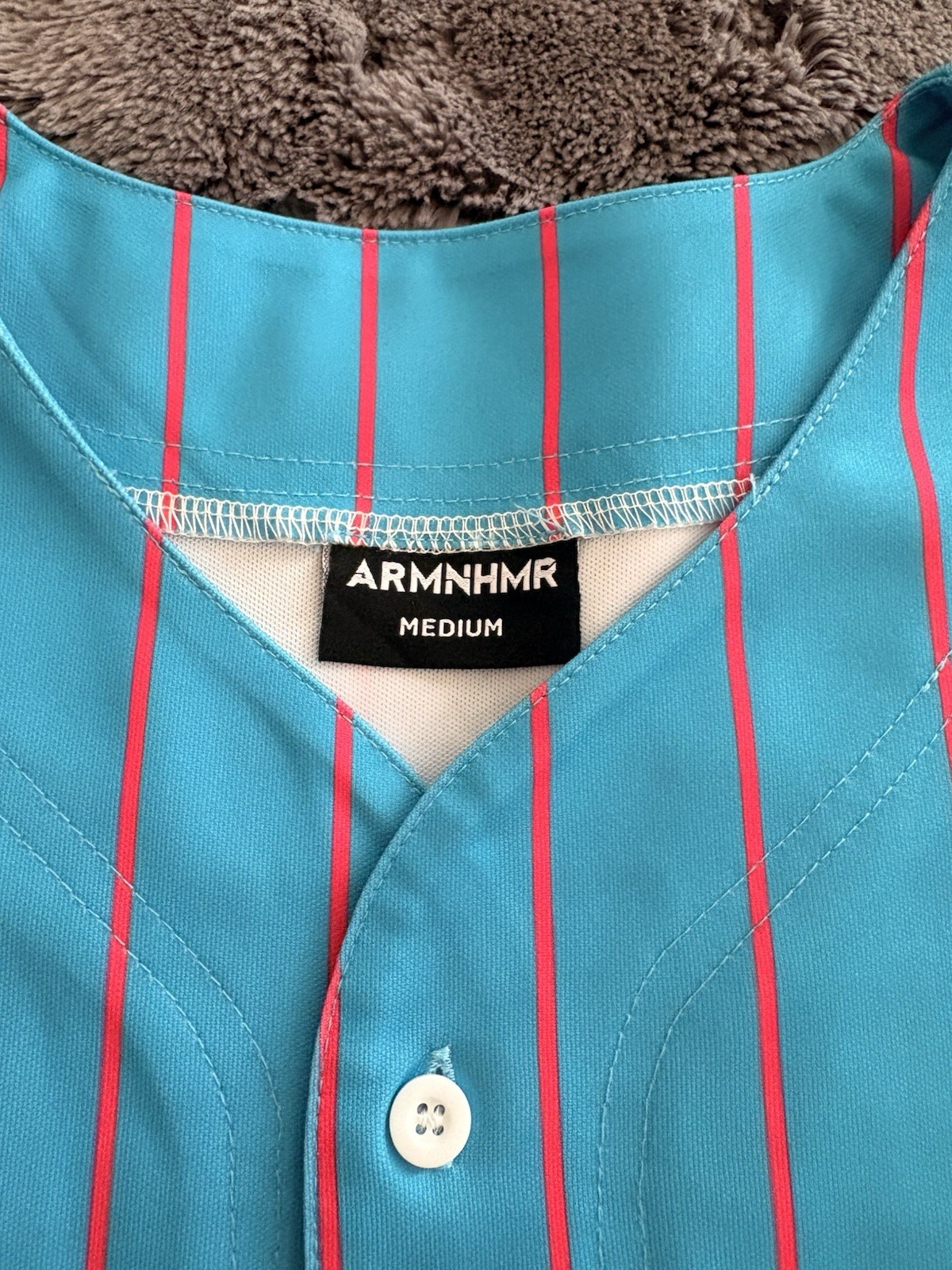 #13 Teal Pinstripe Baseball Jersey