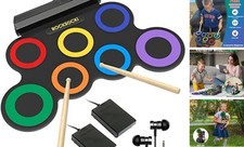 Electric Drum Set, 7-Pad Kids Electronic Drum Set with Headphone 3-8 yrs old