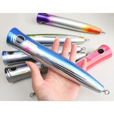 Trolling Wooden GT Popper Trolling Saltwater Big Game Topwater Lures 22.5cm/110g