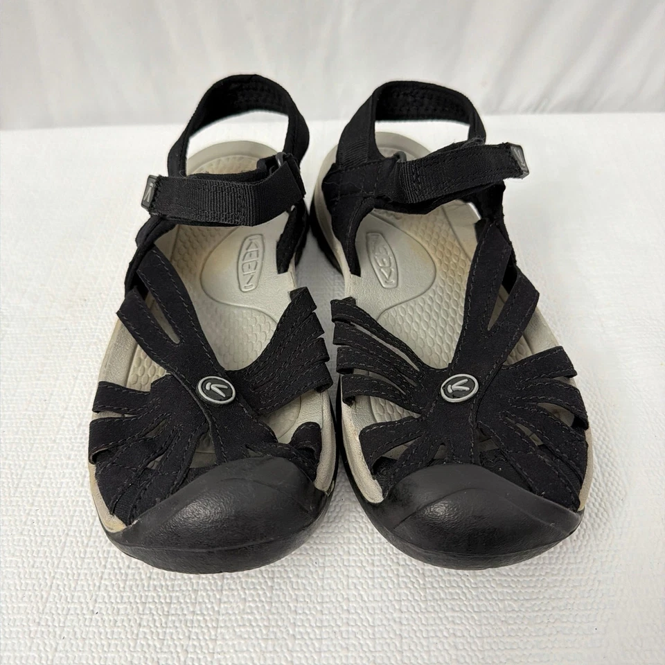 Sandalias Keen Rose para mujer talla 7 negras punta cerrada correa ajustable Foto 2 de 4