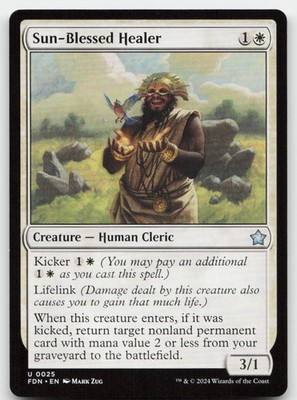 Sun-Blessed Healer #25 (NM) Foundations FDN Magic MTG