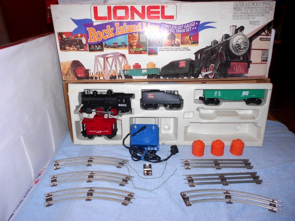 VINTAGE 76 LIONEL TOY TRAIN SET ROCK ISLAND LINE -BIG 027 SIZE -WORKS WELL - W96 - Image 2 of 4