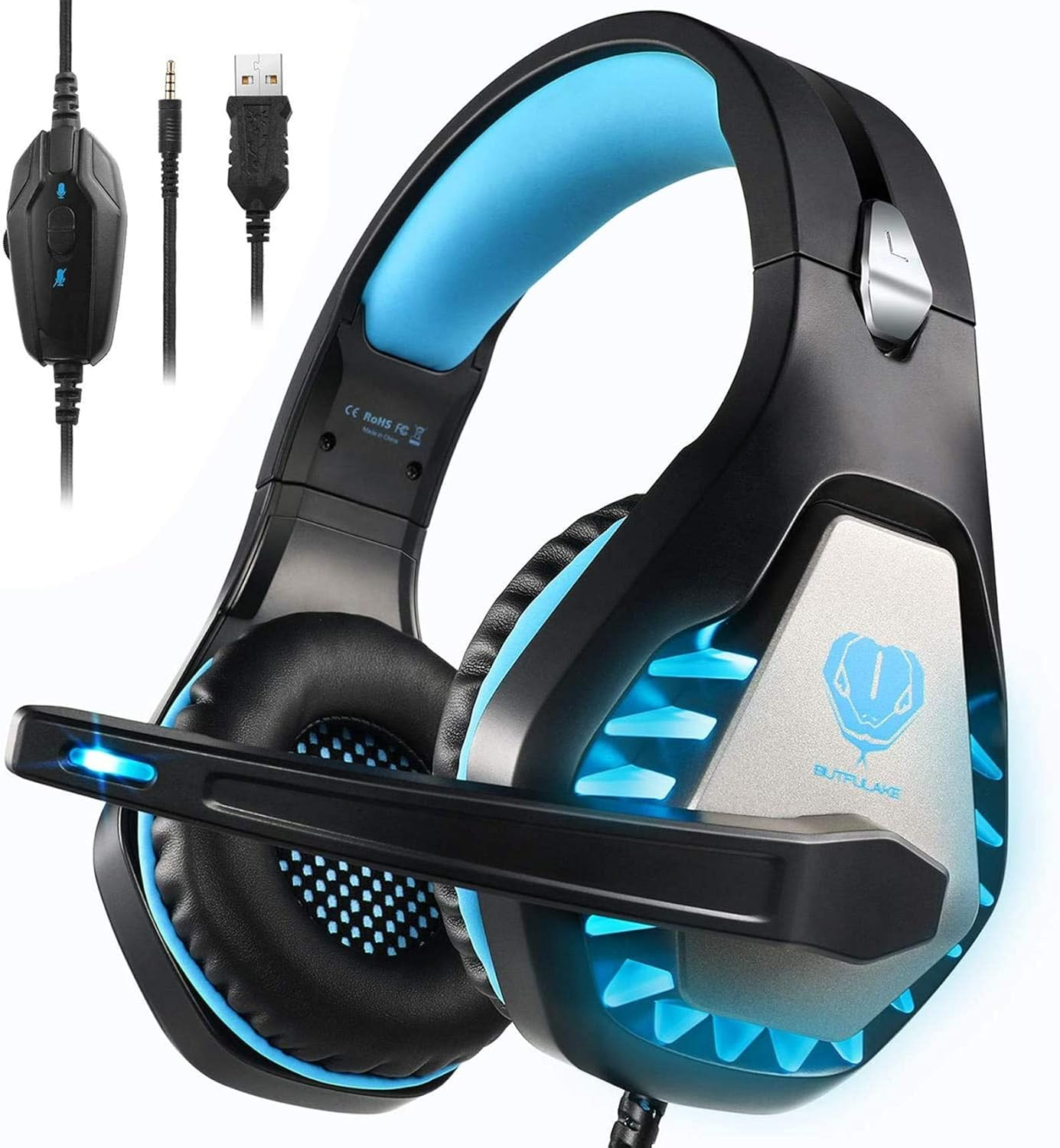 Noise Cancelling Gaming Headset with Microphone for PS5, Xbox, PC - 3.5mm Wired-image