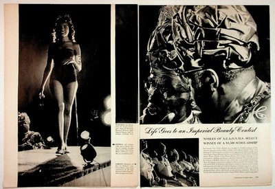 1940s Life Magazine Imperial Beauty Contest African American Pageant Article