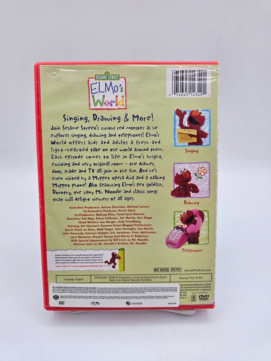 Sesame Street Elmos World Singing Drawing & More (DVD, 2000
