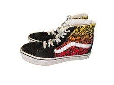 Vans High Top M 4.5 W 6 Colorful Old School Stripe Black Suede Big Kids Skate