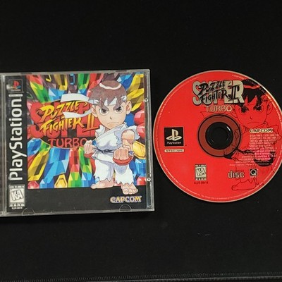 Super Puzzle Fighter II Turbo Sony PlayStation 1 PS1 Video Game With Manual
