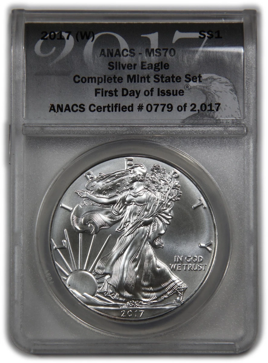 25+ American Eagle ANACS 2017 Silver Bullion Coins for sale