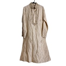 Heritage Enliven Men Kurta Sherwani Embroidery Wedding Festival Cream Gold 40