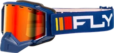 FLY RACING FLB-24Z3 ZONE SNOW GOGGLE NAVY/WHITE W/ RED MIRROR/AMBER LENS
