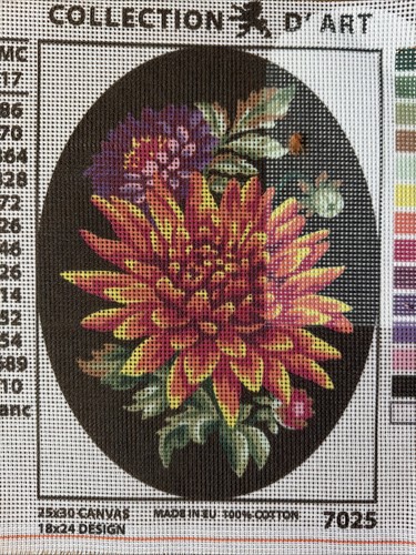 Collection D Art Printed needlepoint tapestry   25x30 Cm  Canvas Only