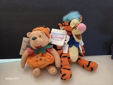 Disney Store Winnie the Pooh Tigger Eeyore Halloween Costume Plush Lot of 2
