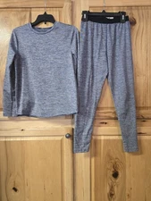 Fruit of the Loom Performance Base Layer Thermal Top and Bottom Set BLUE L 10/12