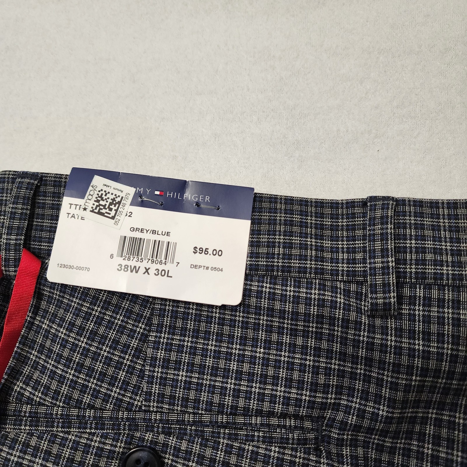 Tommy Hilfiger TH Flex Performance Pants Mens 38x30 Blue Modern Stretch Plaid thumbnail 7
