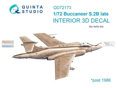 QTSQD72173 1:72 Quinta Studio 3D Decal - Buccaneer S.2B Late (AFX kit)