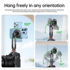 Aluminum Phone Mount Cold Shoe Adapter 1/4 Screw Hole For Camera Tripod