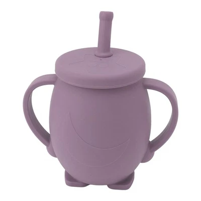 CU (Lila)230ml Kleinkindbecher Silikon Training Schnabeltassen Mit - Bild 1 von 4