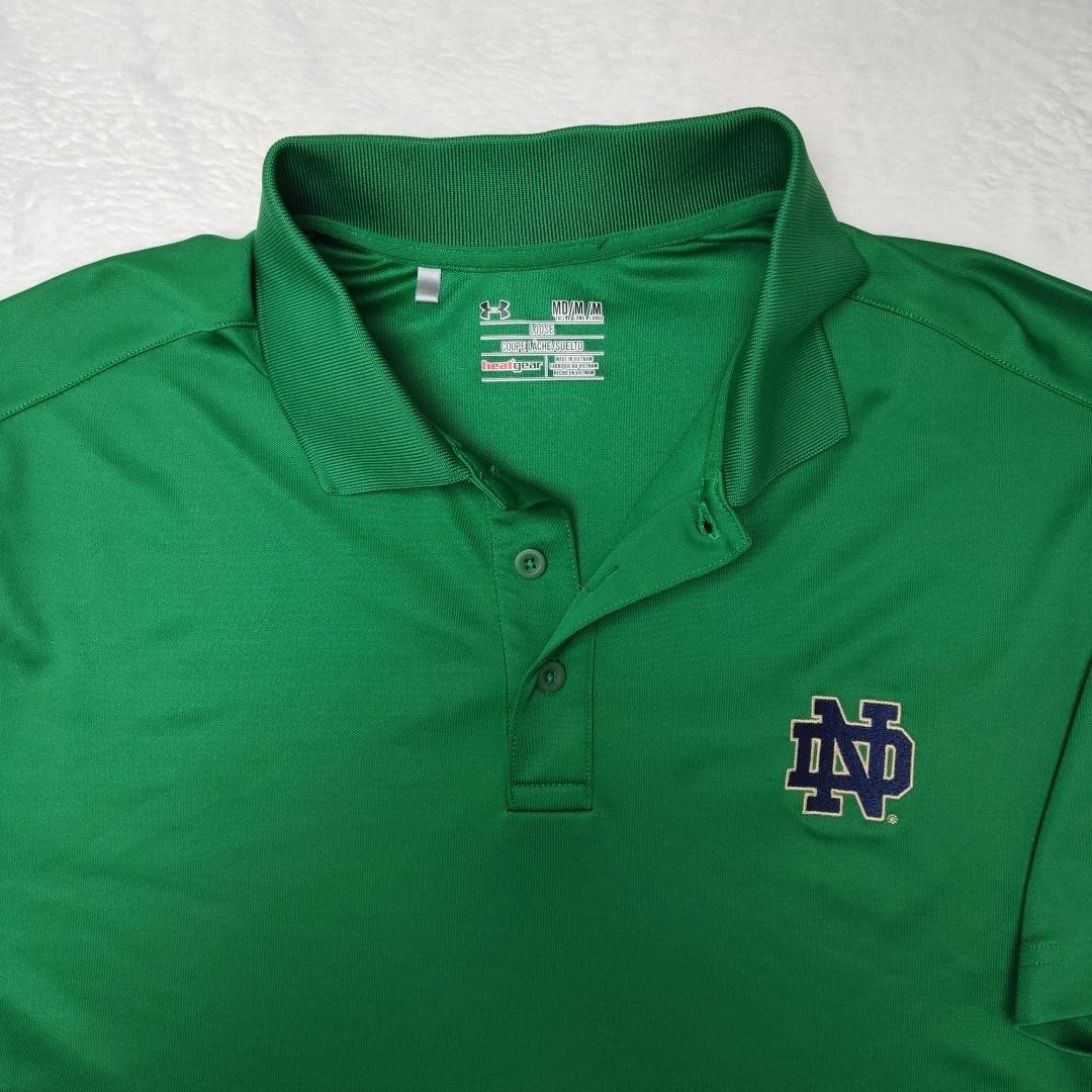 Notre Dame Fighting Irish Shirt Mens Medium Green NCAA Football Under Armour thumbnail 3