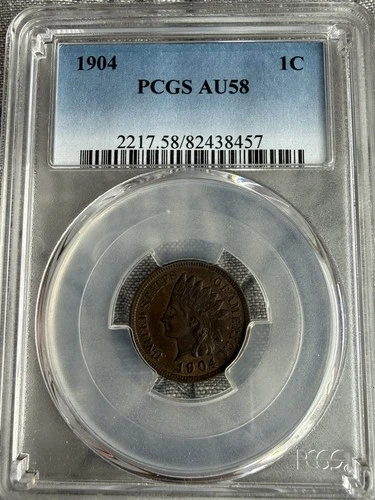 1904 Indian Head Cent PCGS AU58