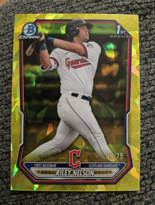 2026 Bowman Chrome Sapphire Edition 1st Riley Nelson Yellow Sapphire 08/75