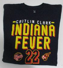 CAITLIN CLARK INDIANA FEVER WNBA 2 SIDED T-SHIRT JERSEY ADULT XL NAVY IOWA