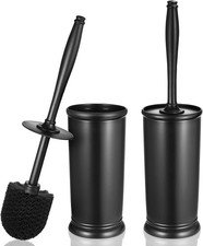 Toilet Bowl Brush Holder Set: 2 Pack Modern Deep Cleaning Bathroom Toilet